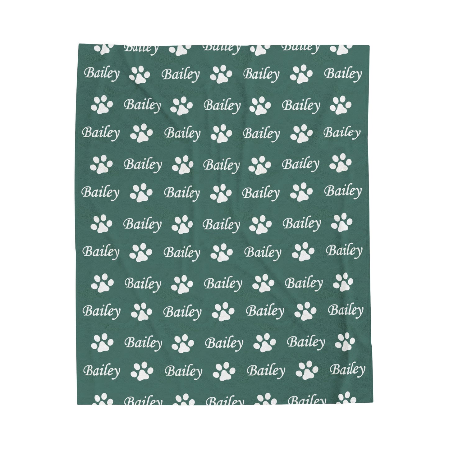 custom dog paw prints velveteen plush blanket