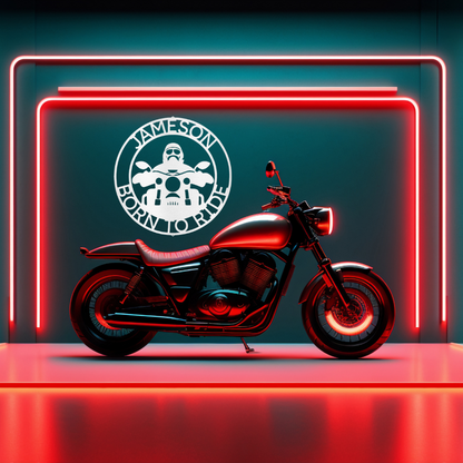 Custom Motorcycle Shop Monogram - Steel Sign