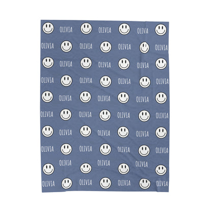 RETRO Smile Face Design Personalize Blanket