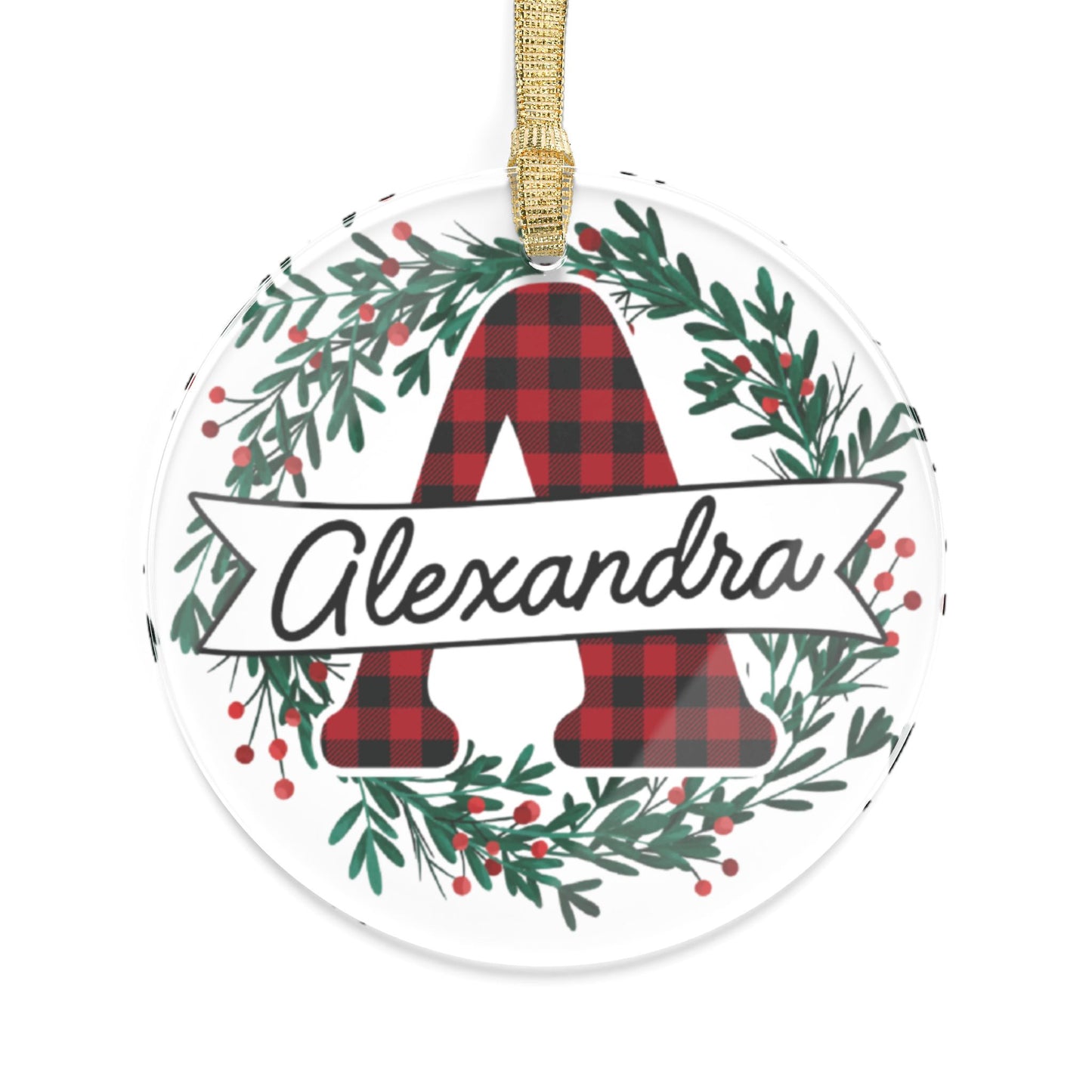 custom name christmas acrylic ornament