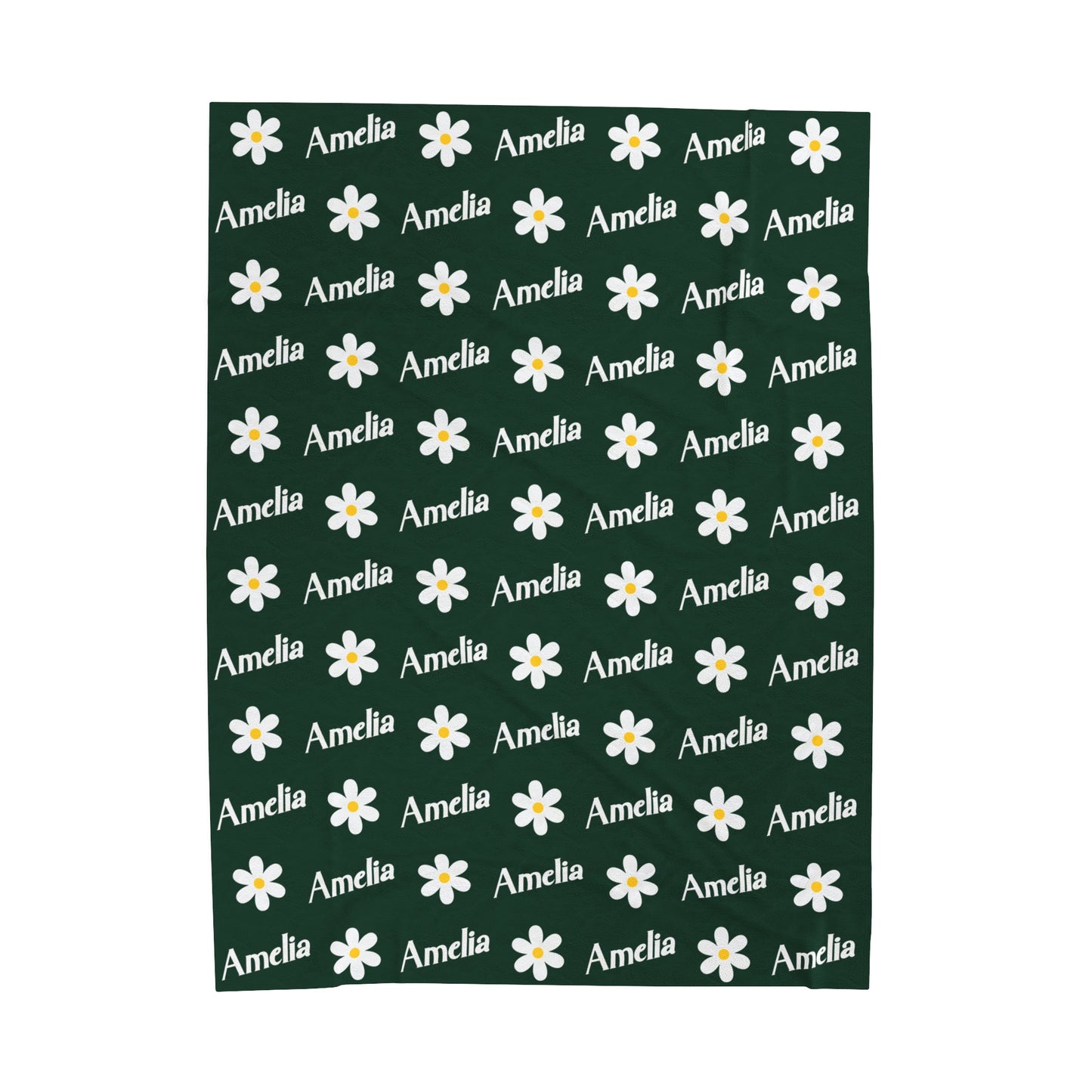 daisy floral velveteen plush blanket