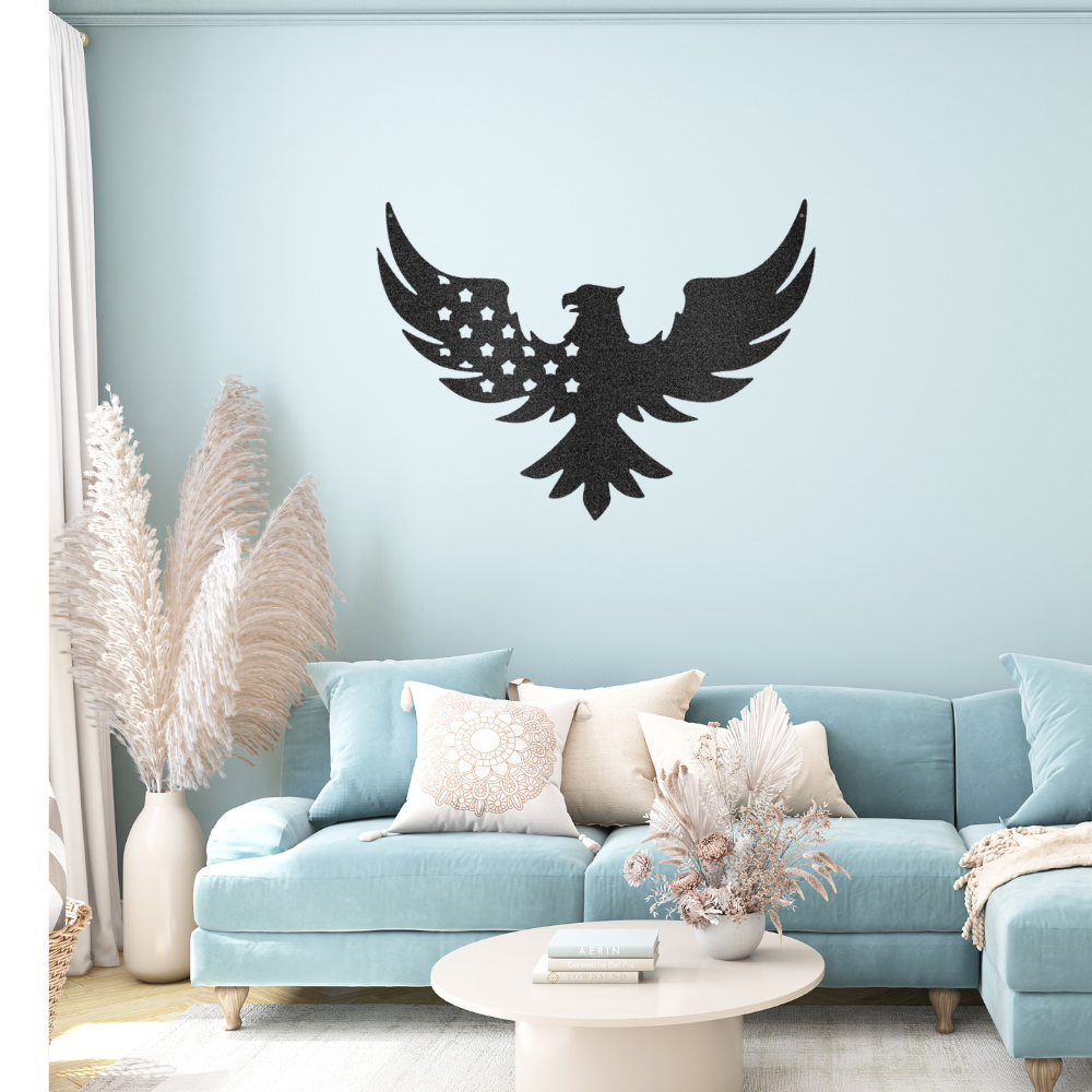 usa patriotic eagle - steel sign