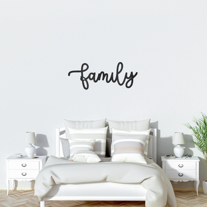 Family Script - Steel Sign