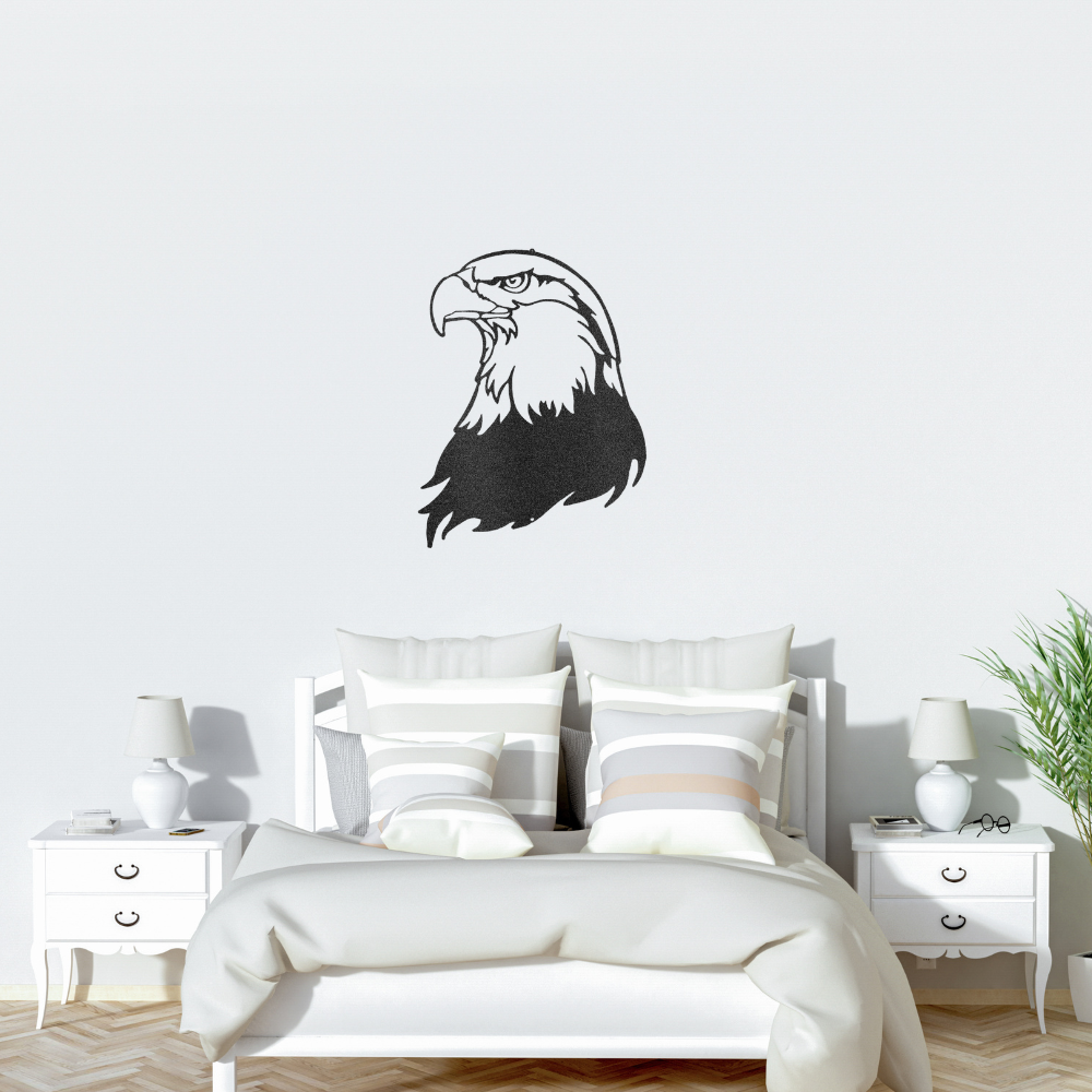 bald eagle head - steel sign