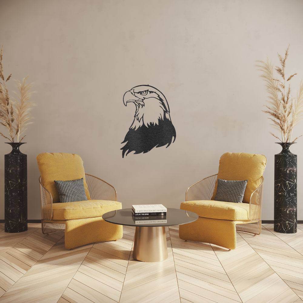 bald eagle head - steel sign