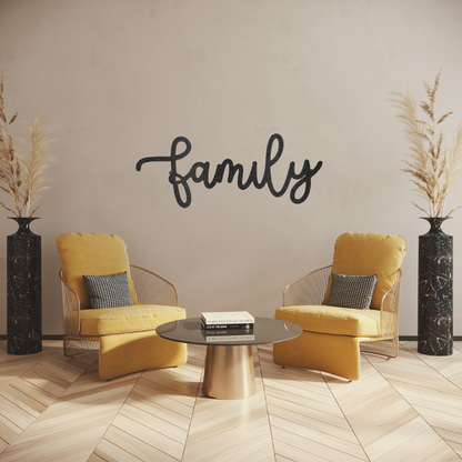 Family Script - Steel Sign