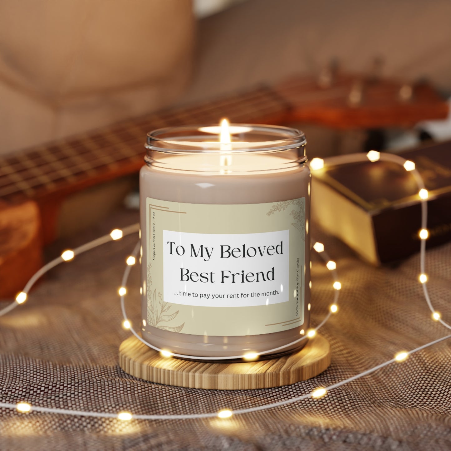 best friend candle - scented soy candle, 9oz