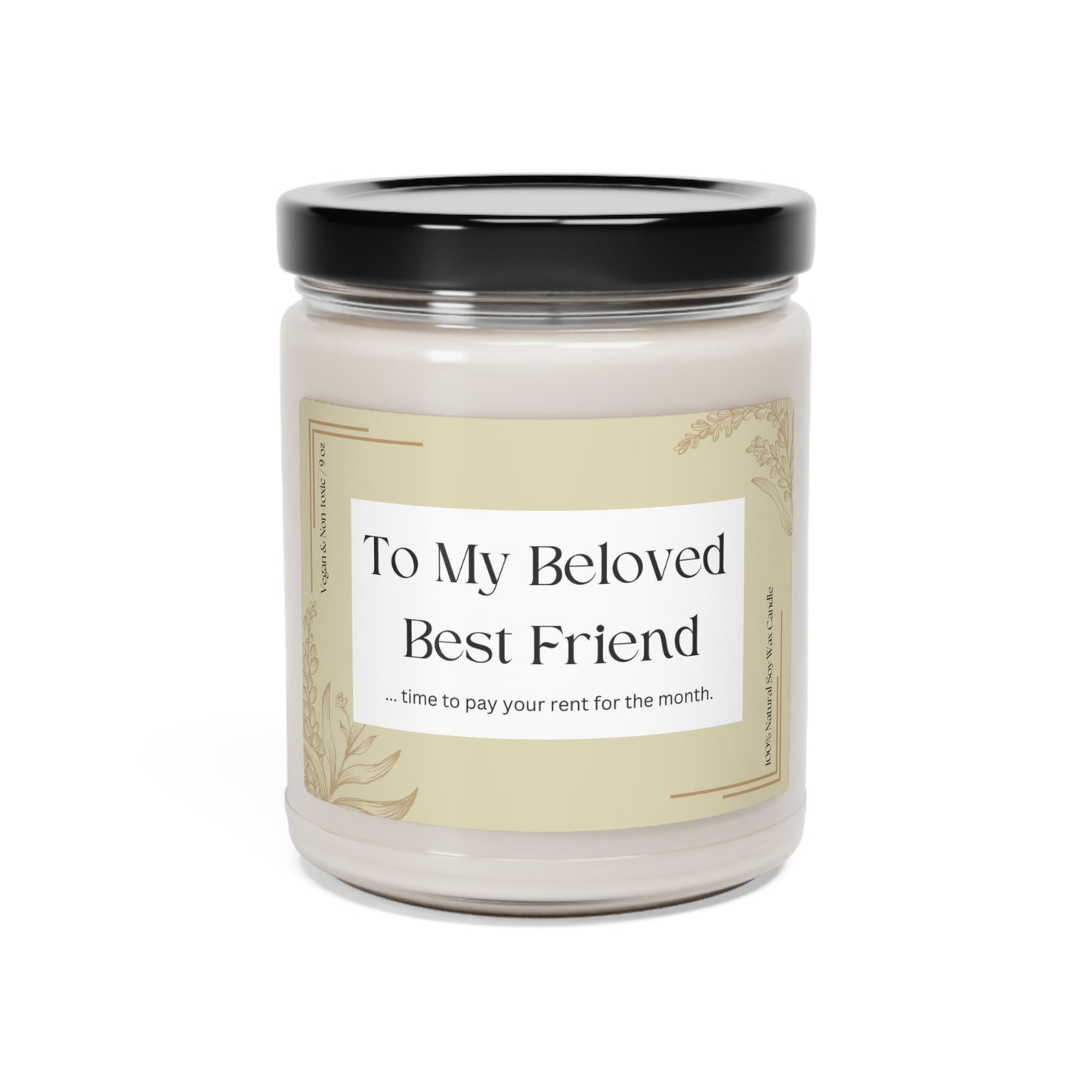 best friend candle - scented soy candle, 9oz