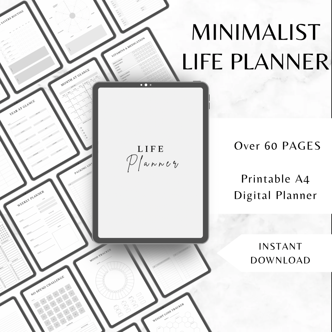 printable life planner a4 - digital download