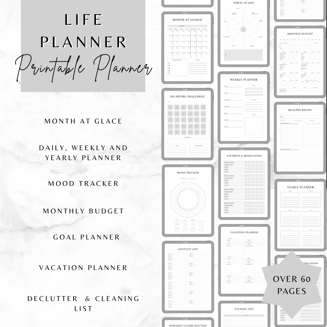 printable life planner a4 - digital download