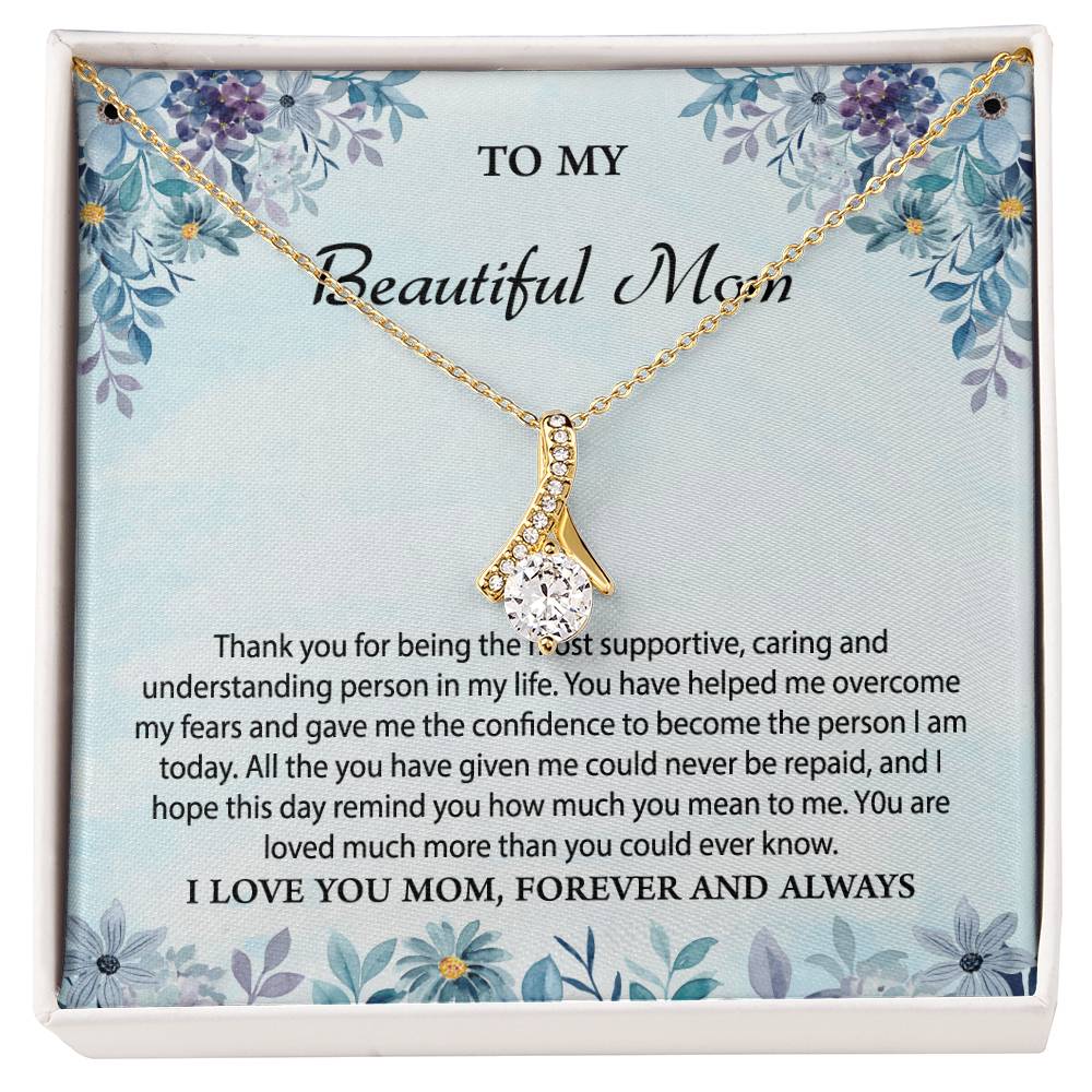 To My Beautiful Mom Necklace