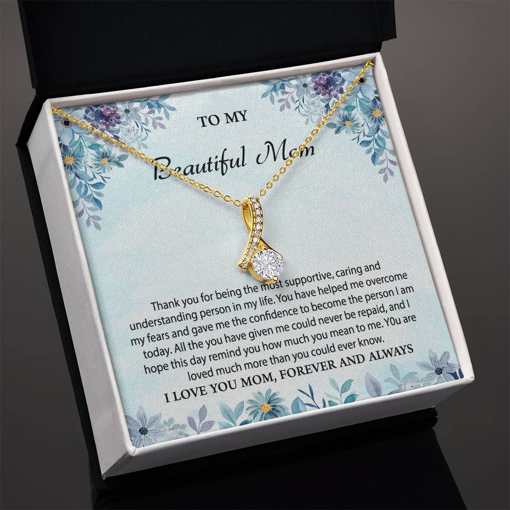 To My Beautiful Mom Necklace