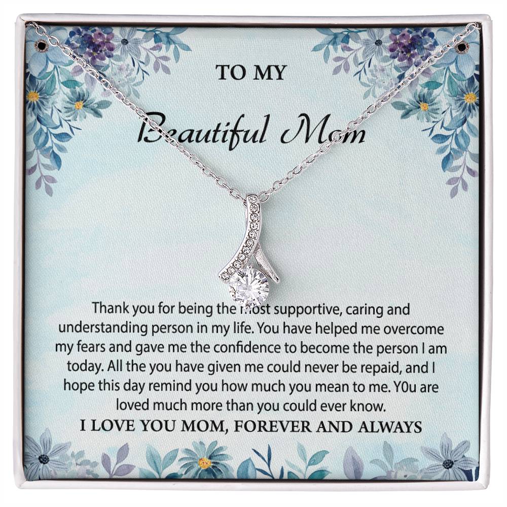 To My Beautiful Mom Necklace