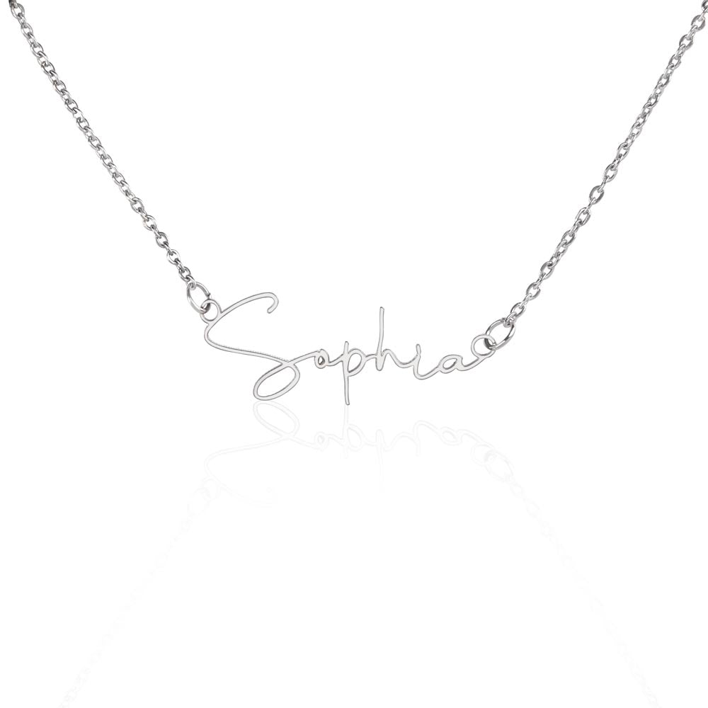 Custom Signature Style Name Necklace