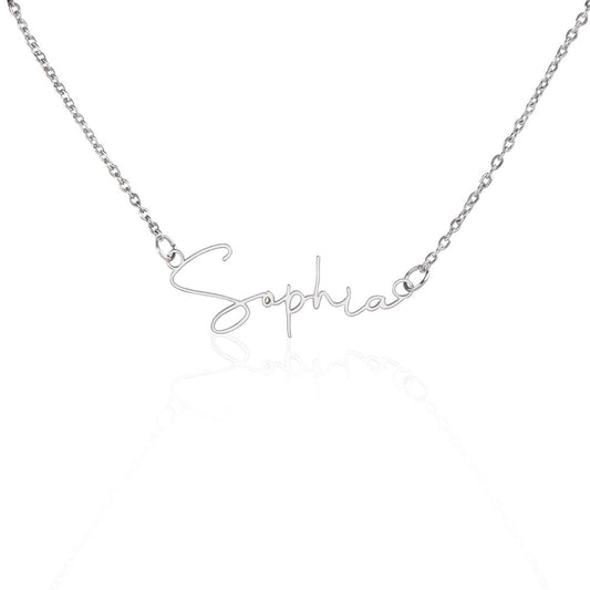 Custom Signature Style Name Necklace