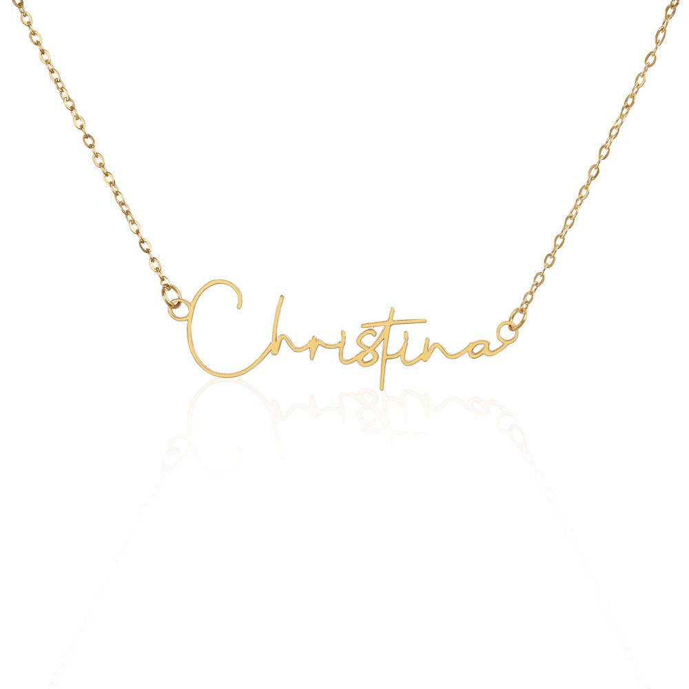 Custom Signature Style Name Necklace