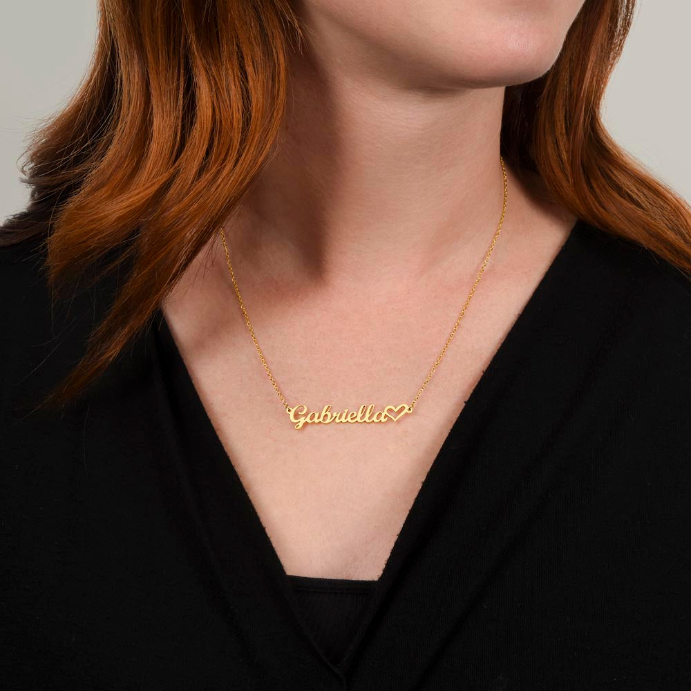 Custom Heart Name Necklace