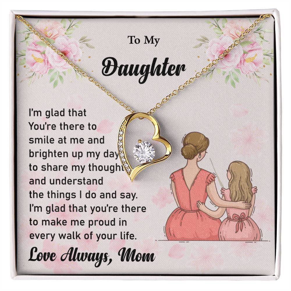 To My Daughter Love Necklace